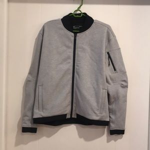 Under Armour Gray with Black Trim Bomber Jacket